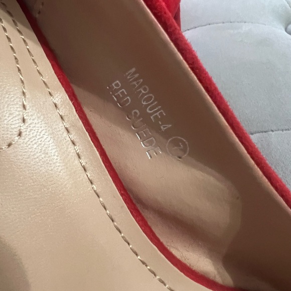 Red Classic Pump Heels - Picture 3 of 8